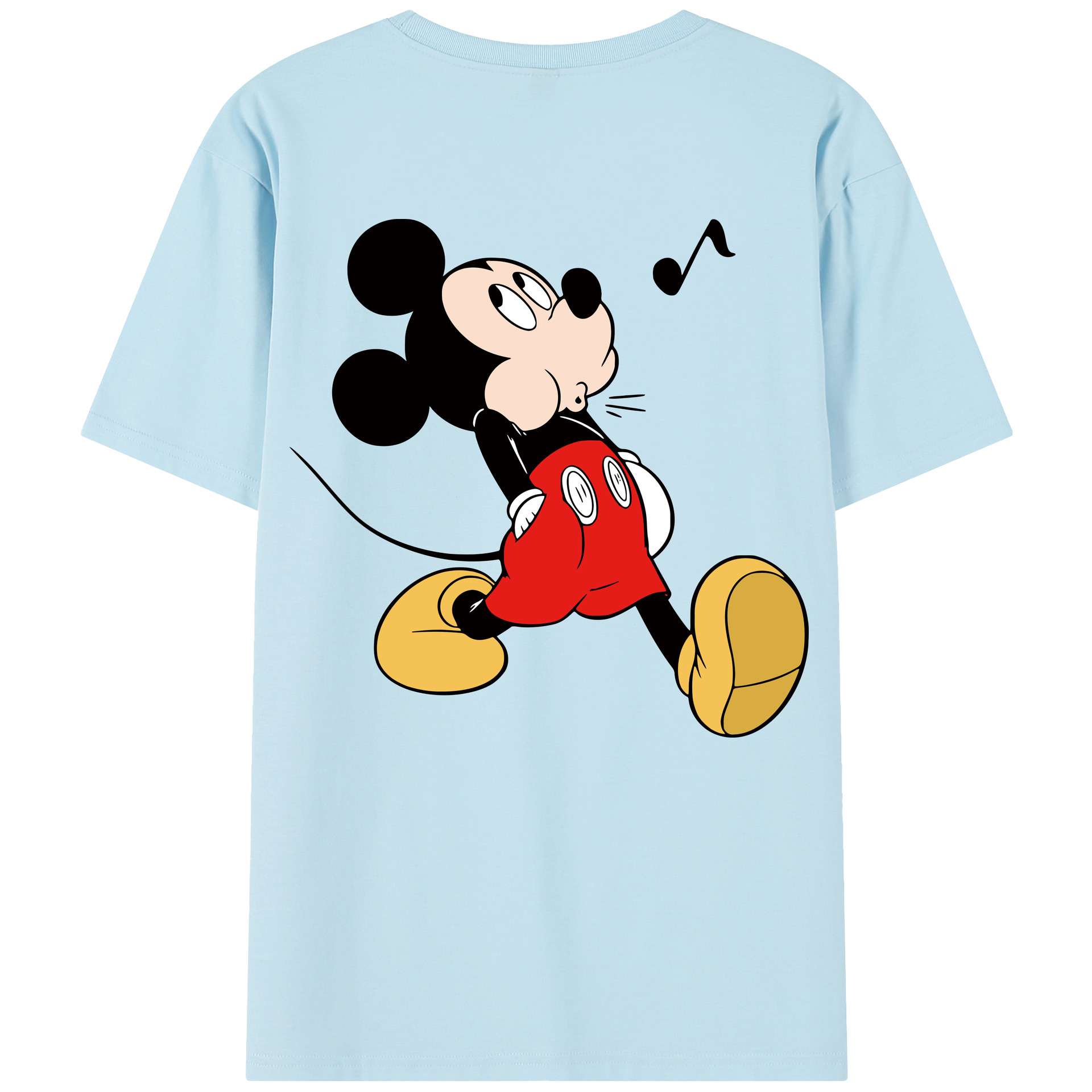 （画像用） ミッキーマウス Mickey Mouse 綿100％半袖Tシャツ（背面プリント）